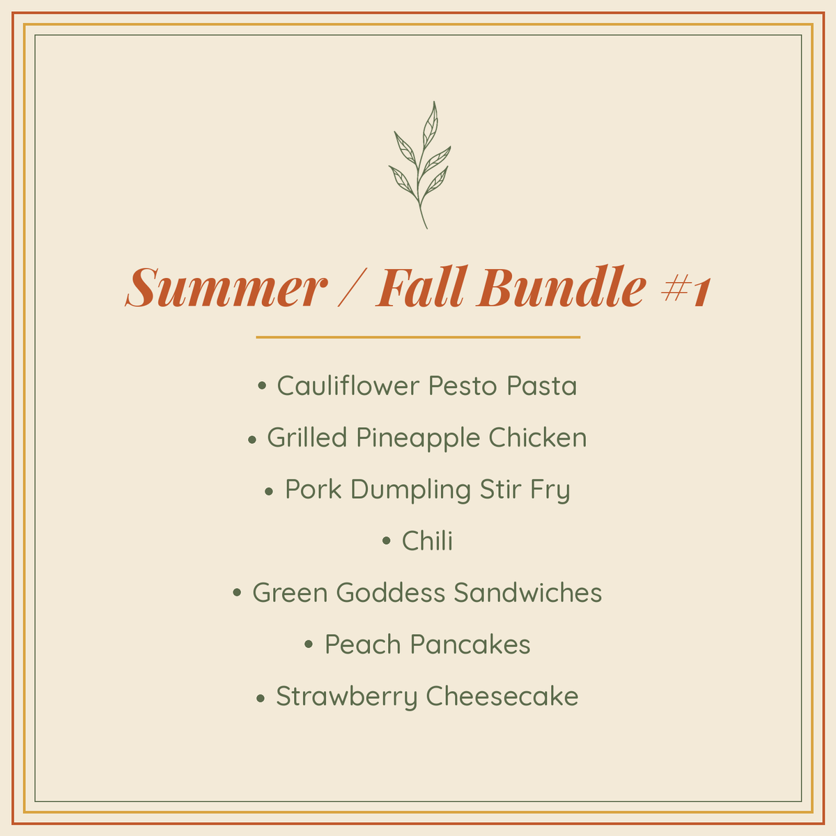 Summer / Fall Bundle #1
